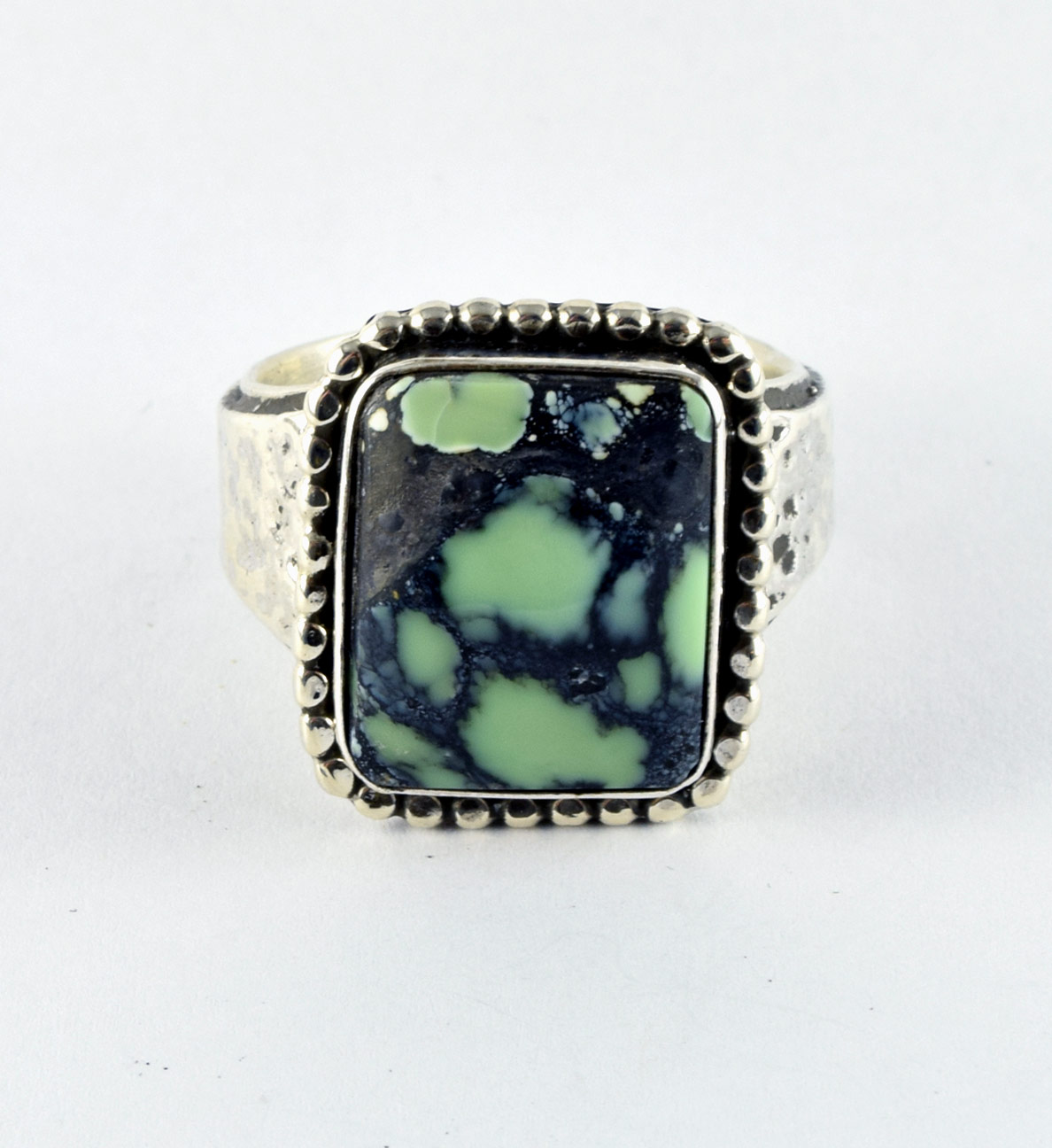 Tortoise variscite ring by Dillon Hartman