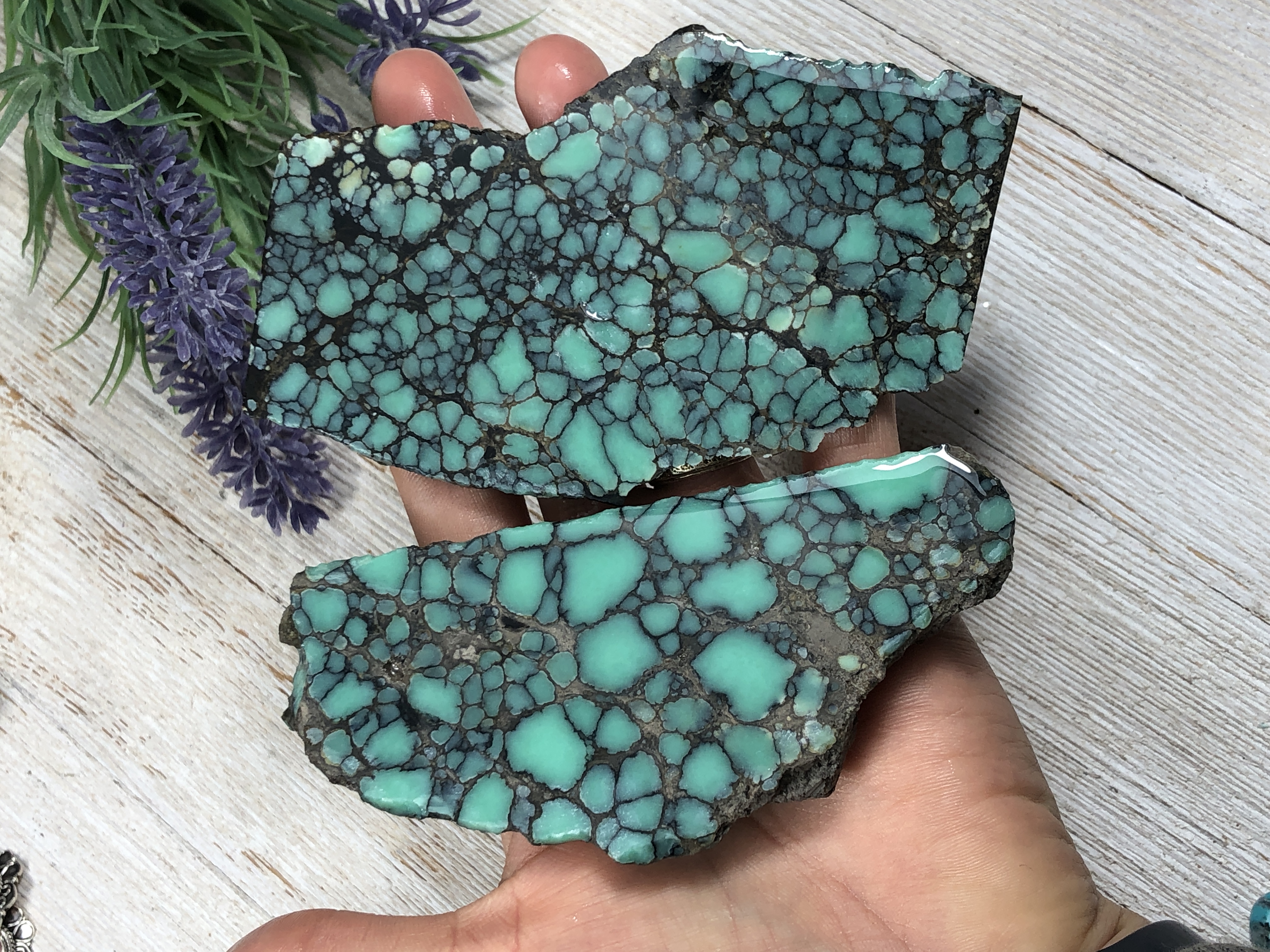 high grade desert bloom variscite slabs